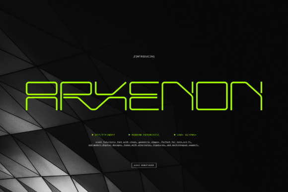 Arxenon: A Futuristic Sans Serif Font for Modern Branding