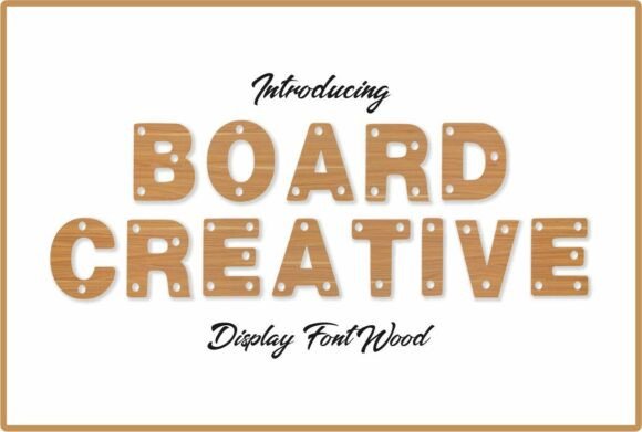 Boardcreative Regular: A Wood-Themed Font for Handmade Projects