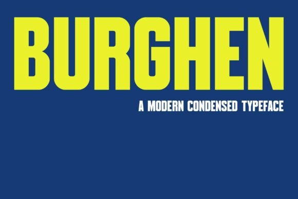 Burghen Font – A Modern Condensed Typeface for Creative Makers