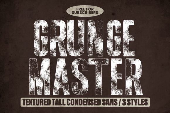 Grunge Master: A Bold Sans Serif for Digital Creativity