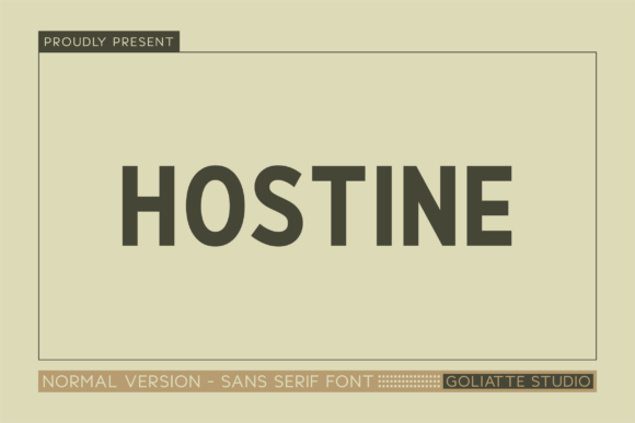 Hostine: A Modern Sans Serif Typeface for Bold Branding