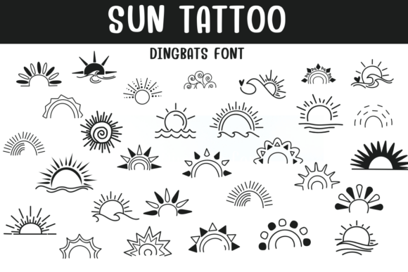 Sun Tattoo Font for Web and Digital Design